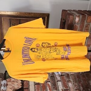 Red Hot Chili Peppers x Lakers Yellow Graphic T-Shirt Band Tee Unisex